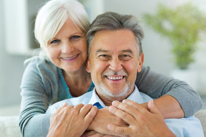 Senior couple at home